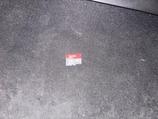 scratched microSD card