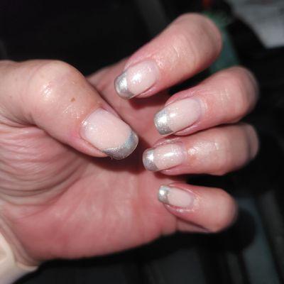 Chrome French Manicure.