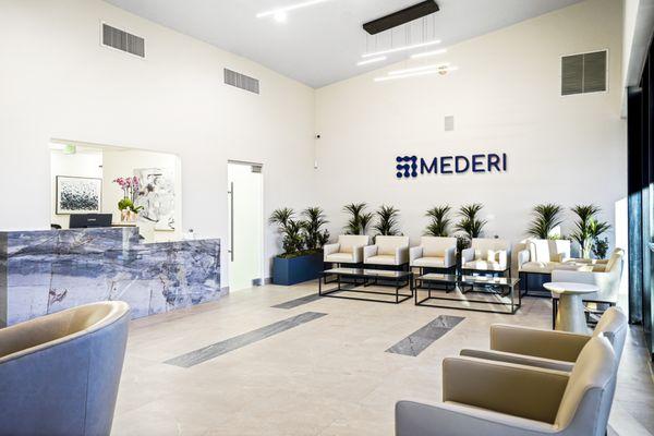Patient check-in desk at Mederi Urgent Care Glendale CA