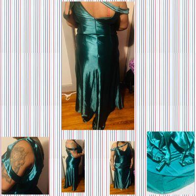 Taken in and reposition the shoulder straps and hemming the bottom of bridal dress. Looks beautiful  love