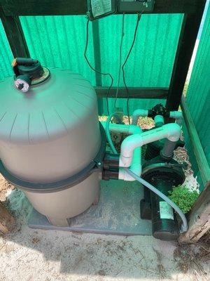 Ignore the wires hanging that is the sprinkler system.