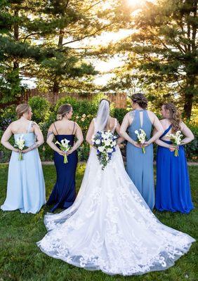 Brides and bridesmaids bouquets
