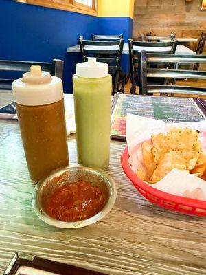 Trio of salsas and chips