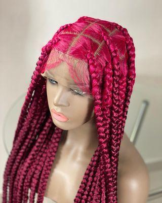 Customized Human Braided lace wigs