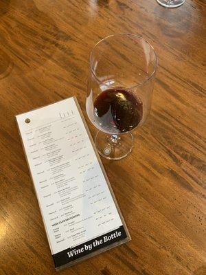 Selection of wines available to taste.