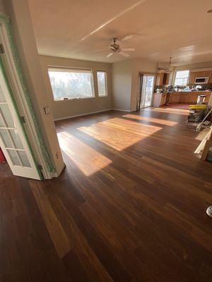 Hard wood floor installation