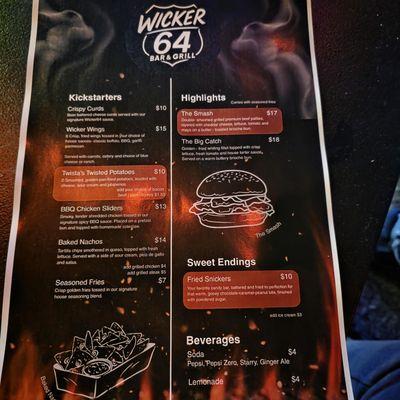 Food Menu that you can't find anywhere else online.