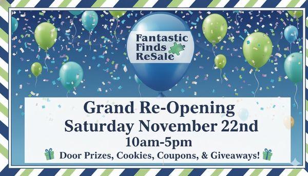 Grand reopening date!