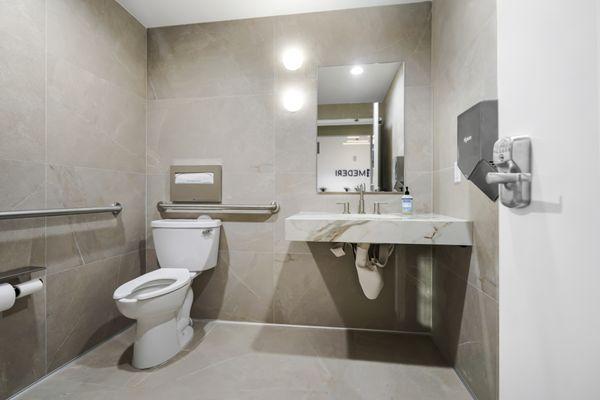 Clean and sanitized urgent care exam room at Mederi Glendale CA