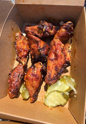 1 lb of smoked wings. August 2025