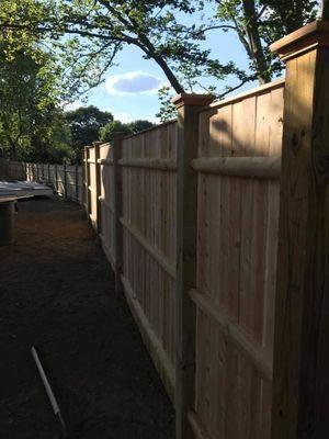 New cedar fence installed!!