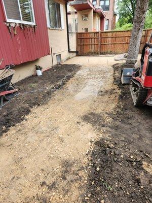 Back to the old neighborhood for a brick walk and patio