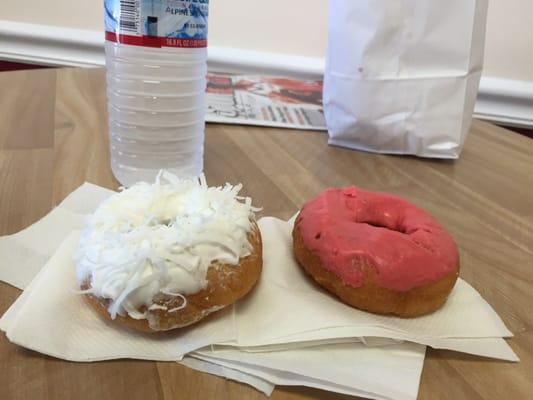 Quick donuts for Breakfast. Nice lady too