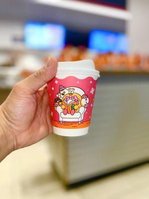 Just a small coffee to go with my donuts will do just fine.