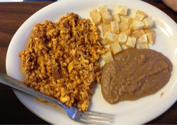 Chorizo n egg plate.