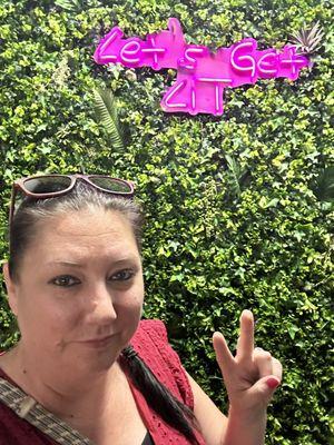 Fun sign in the back