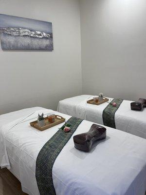 Thai Fa Spa double body treatment room for a cupule to relax together.