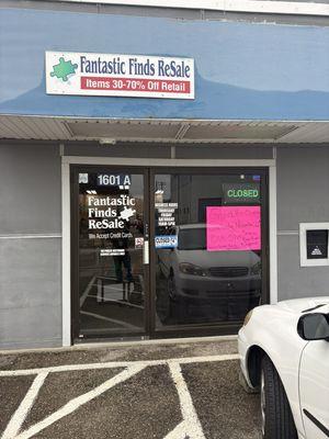 Here is the outside of the store location!