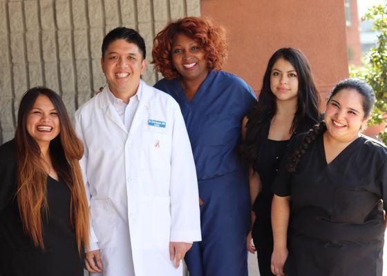 Welcome to our office from Raquel, Dr Chris, Lynne, Stephanie, and Elizabeth!