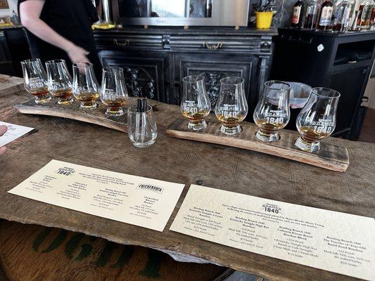 Bourbon tastings.  We did both flights.  They should give you a shirt for that.  We got the second one.