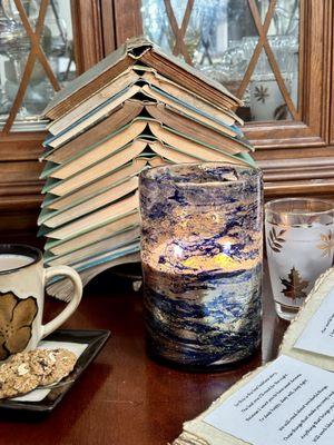 Himalayan Handmade Candles by Himalayan Trading Post Blue Wind Hurricane Candle