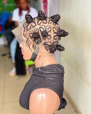 Customized Human Braided lace wigs