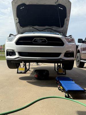 Our mobile lifts make it easy to work on your vehicle.