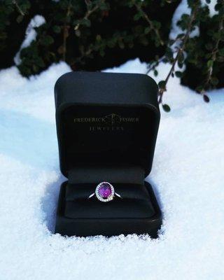 Halo garnet ring!