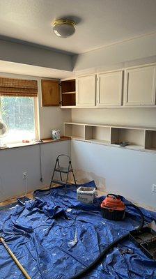 Freshly painted bedroom