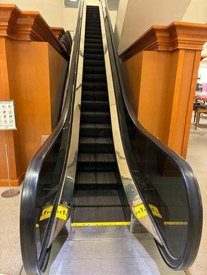 Tinted Single File Westinghouse escalators, Belk Valley View Mall