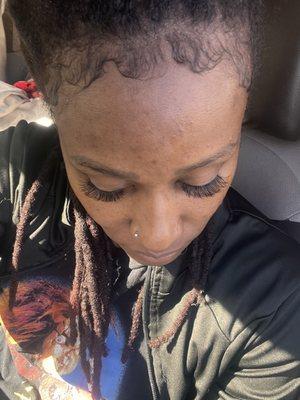 Hybrid Eye Lashes done by Tenyse J. Stylist aka "T" from the Lash Lounge, Los Angeles