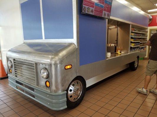 Wonderful Mexican food in this built-in food truck inside this squeaky clean Shell gas station