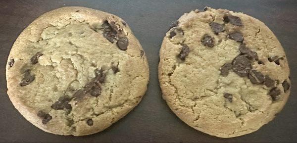 Two Chocolate Chip Cookies.