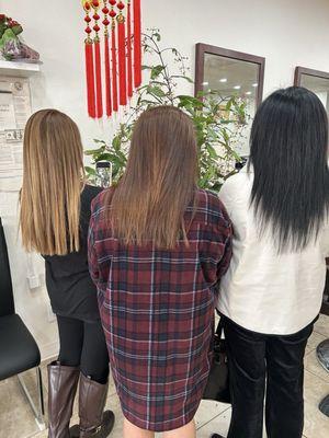 Back of our hairs after Diane's  kind hands the most amazing beautiful soul hairstylist.