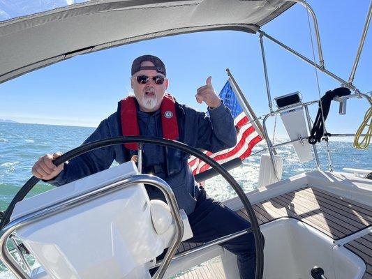 Eddi Sailing away.... Having fun out in the open ocean