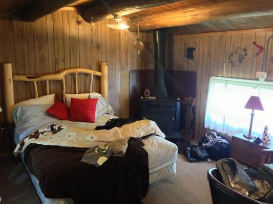 The bedroom in Chokecherry...sorry for the mess, but this too also looks a lot bigger than it seems here