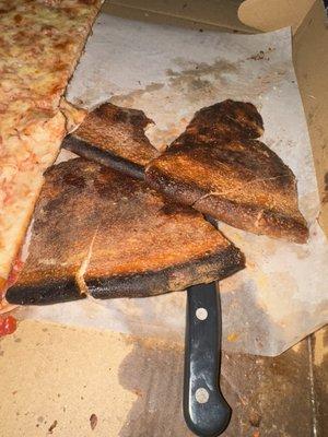 Burnt bottom and crust