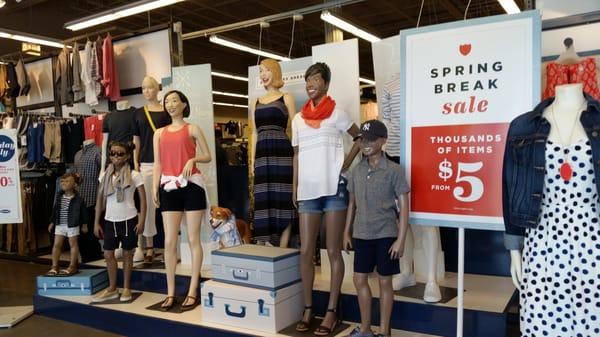 Old Navy Kids clothing display
