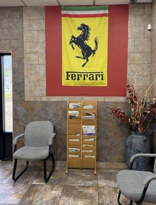 Inside waiting area.