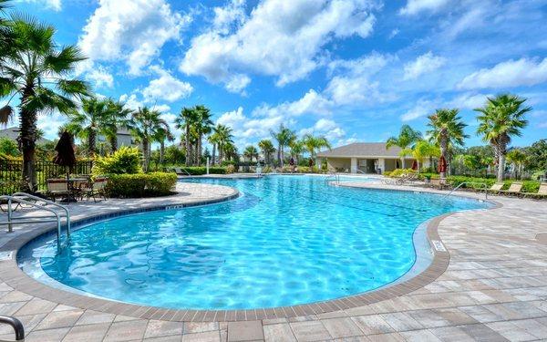 Resort style pool area
