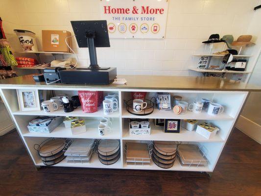 SpeedPro printed the acrylic sign behind our cash wrap counter.