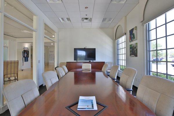 Conference Room of Michael Saunders & Company's Lakewood Ranch Office. Lakewood Ranch Florida Real Estate, Homes, Condos, Lots, and Title.