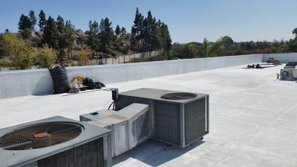 New torch roof on comercial building.