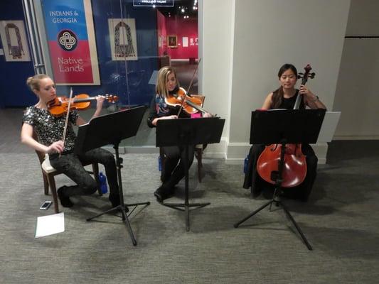 Sarah, Amber, and Juli performing at a holiday party at the Atlanta History Center in Buckhead.