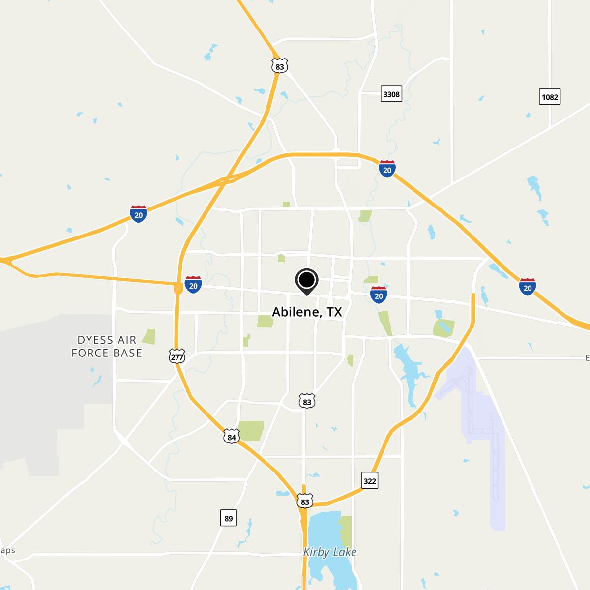 Abilene, TX Map