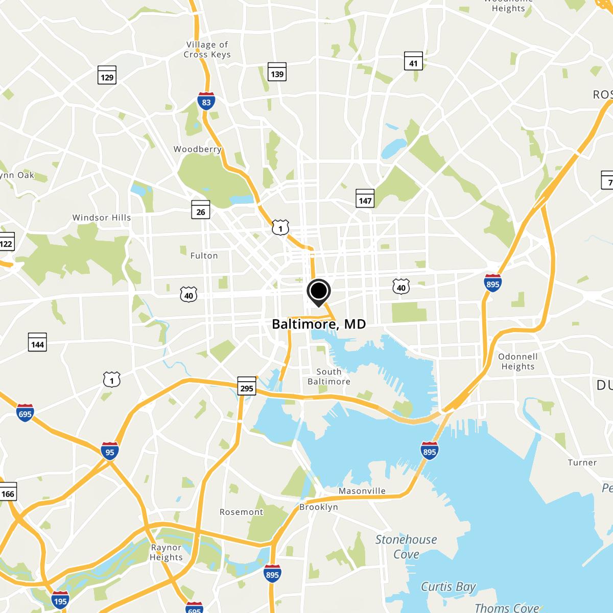 Baltimore, MD Map