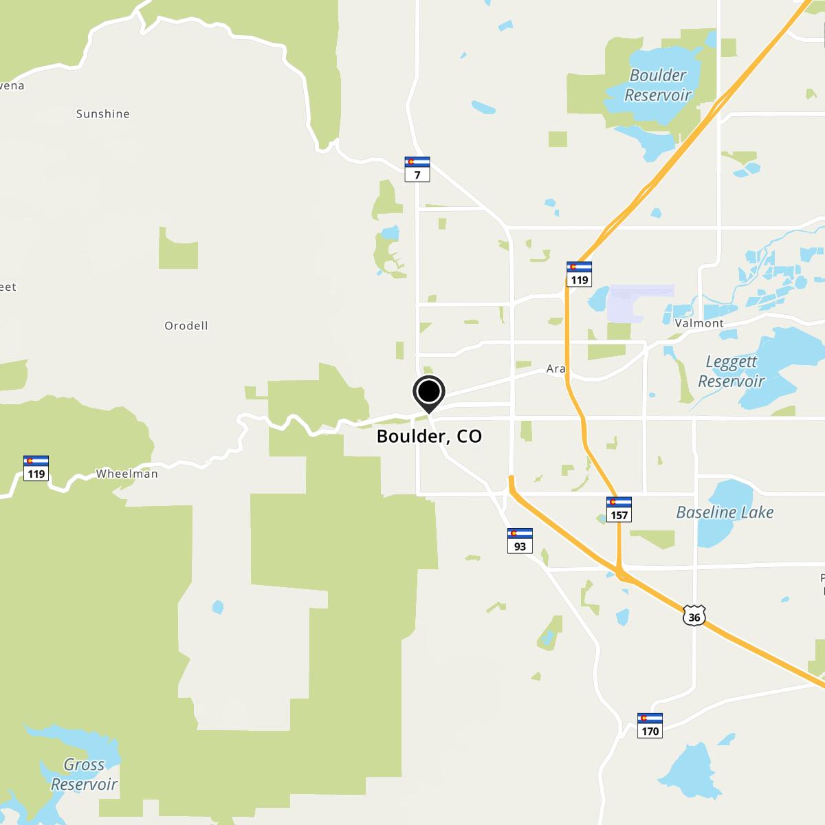 Boulder, CO Map