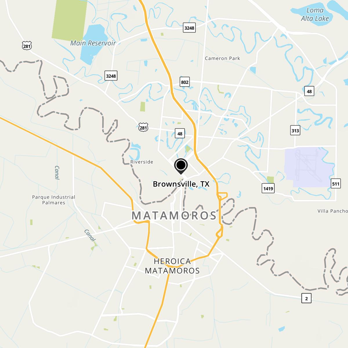 Brownsville, TX Map