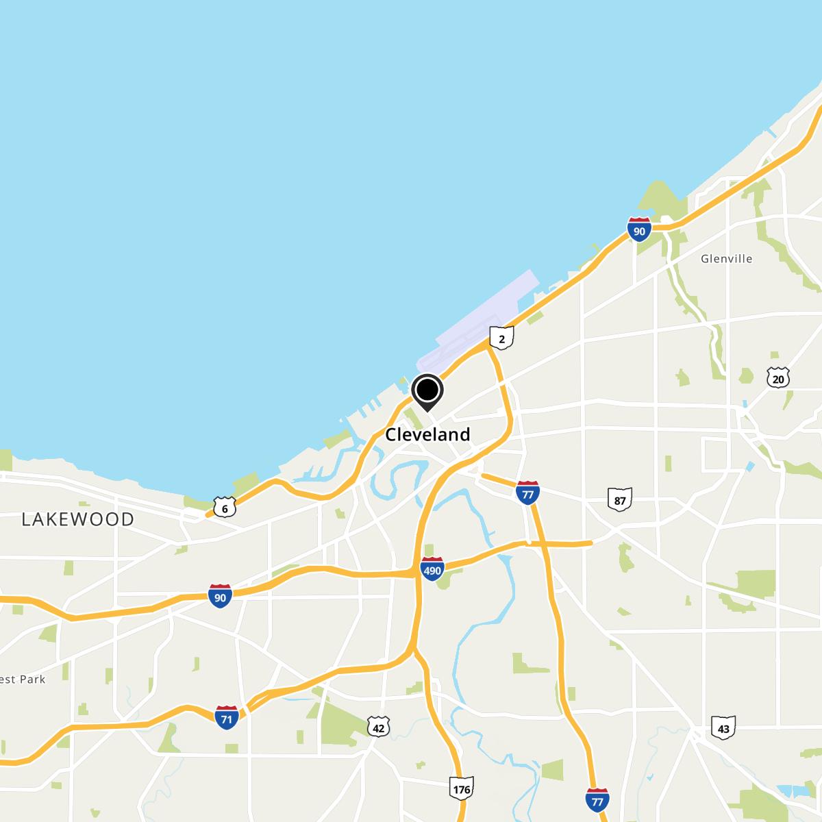 Cleveland, OH Map