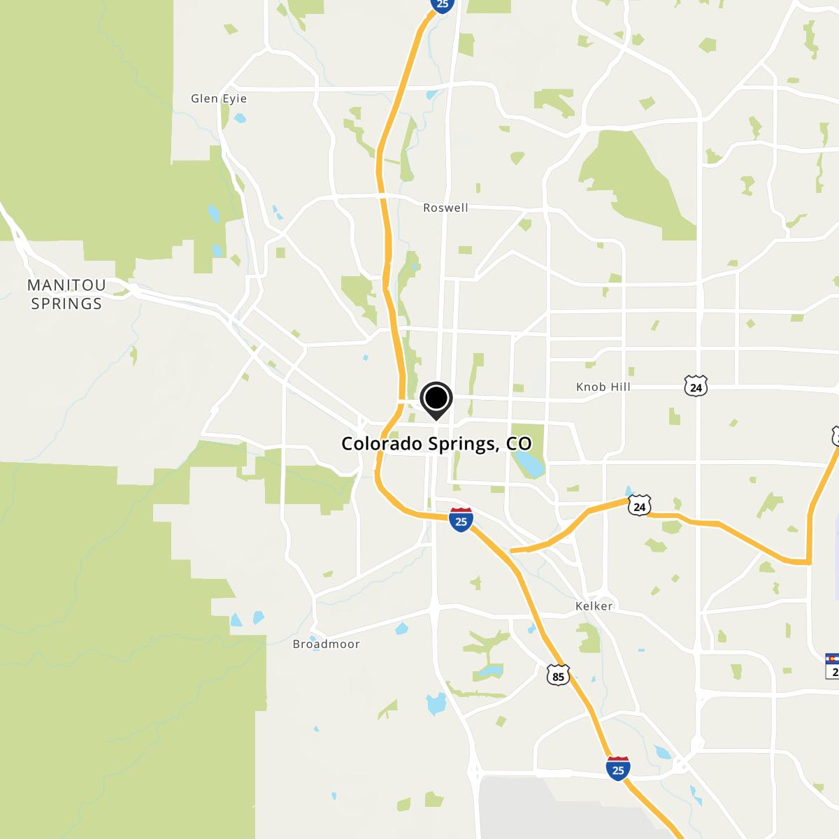 Colorado Springs, CO Map